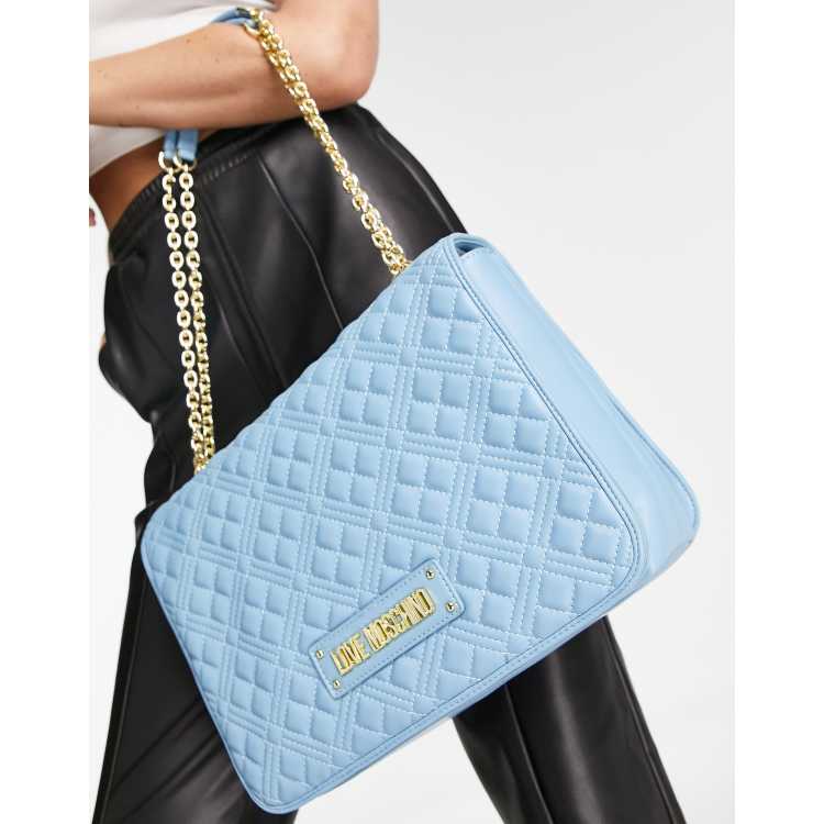 Love Moschino Gesteppte Schultertasche in Blau ASOS