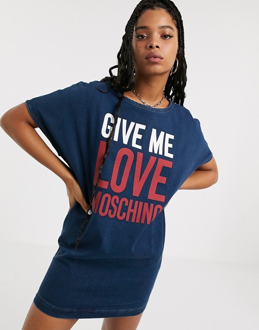 Love Moschino give me slogan t-shirt dress