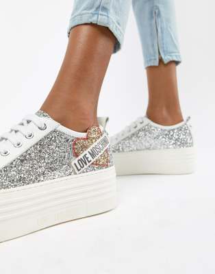 moschino glitter sneakers