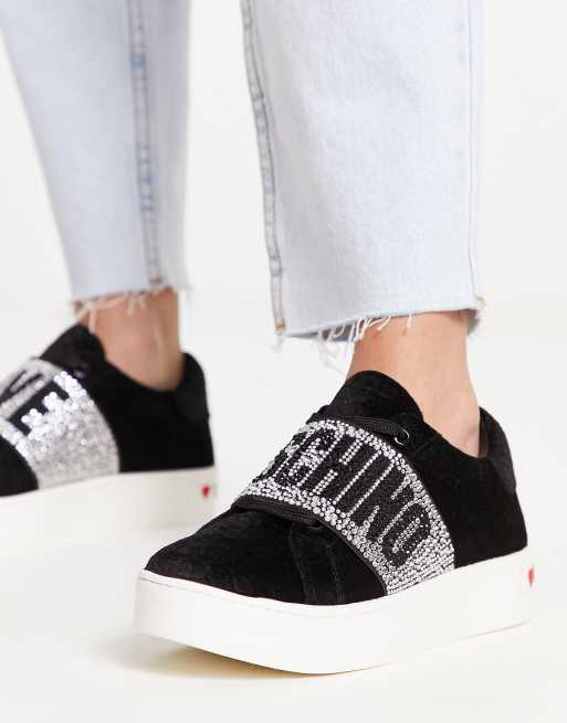 Love moschino hot sale glitter sneakers