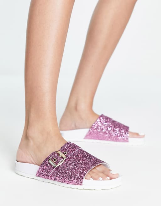 Pink sparkly hot sale sliders