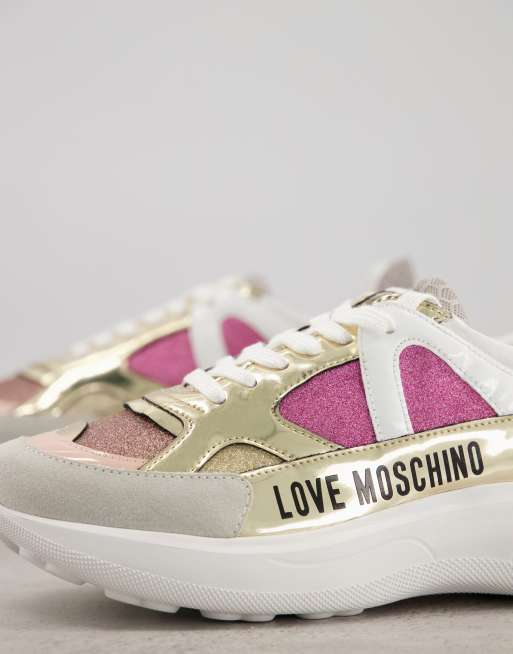 Love moschino best sale glitter sneakers