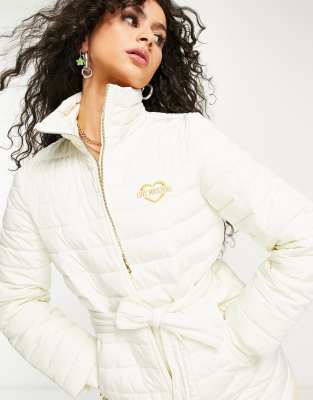 Moschino Pink Logo-Patch Padded Jacket main image 0