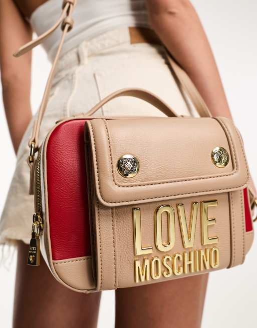 Love Moschino – Gulbrun kameraväska med kontrast, 2 av 4