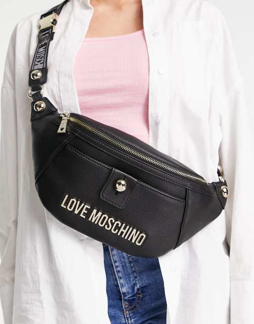 Love Moschino – Gürteltasche mit Logo in Schwarz | ASOS