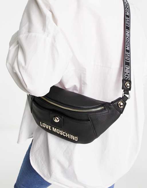 Love Moschino – Gürteltasche mit Logo in Schwarz | ASOS
