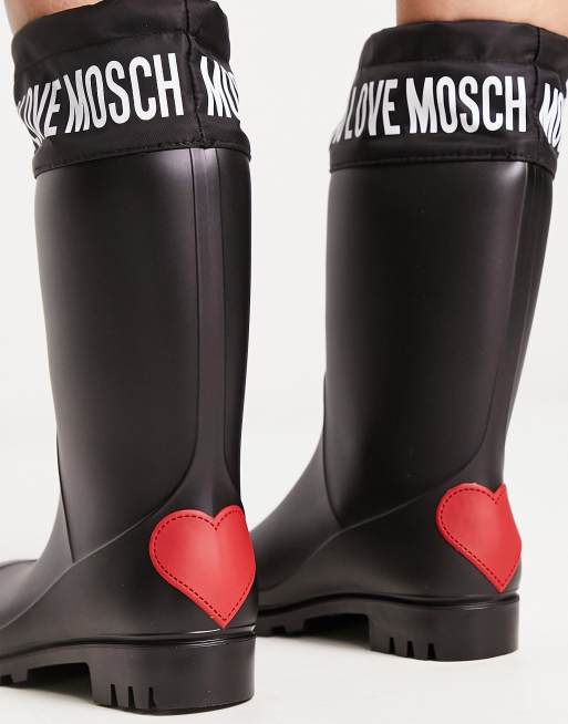 Love moschino embroidered discount & patch detailed boot