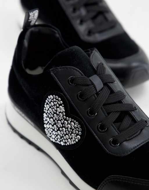 Love moschino diamante sales trainers