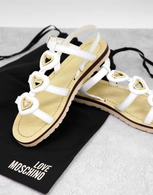 Moschino store white sandals