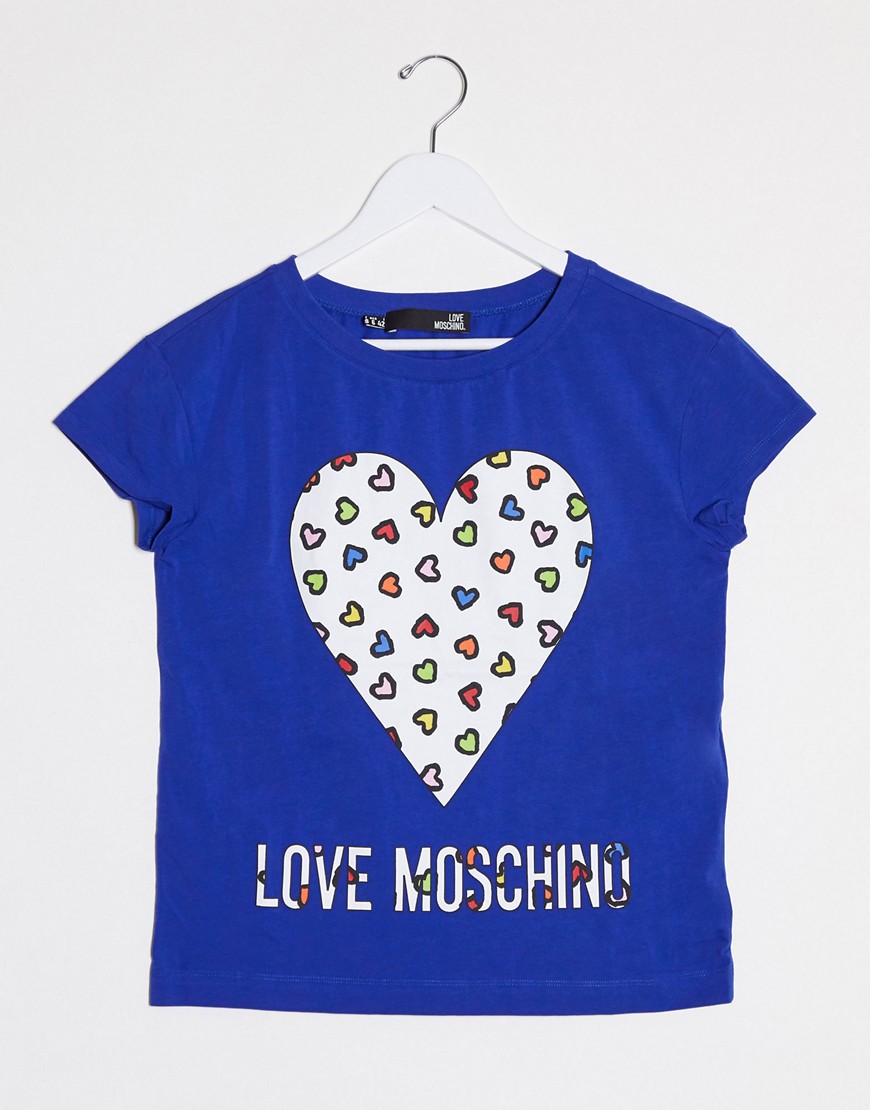 Love Moschino - Heart Hearts - T-shirt met logo-Wit