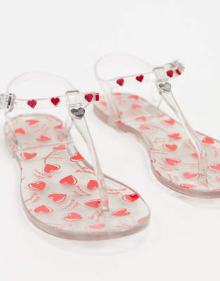 love moschino heart sandals