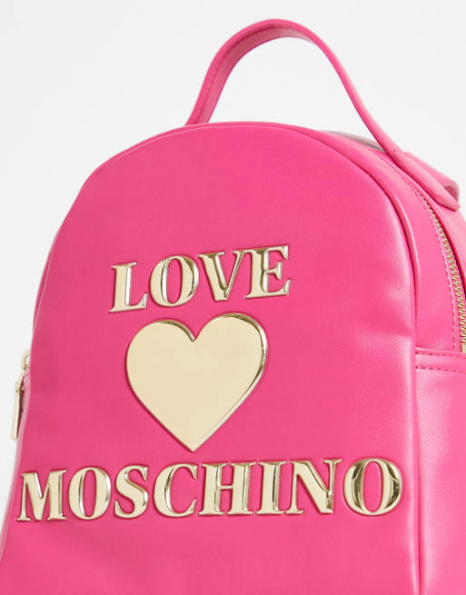 Love moschino discount metallic heart backpack