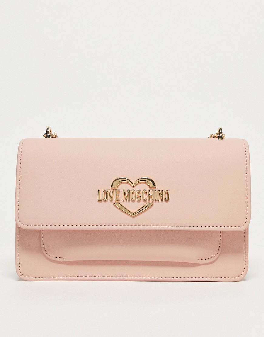Love Moschino Heart Logo Cross-body Bag In Pink