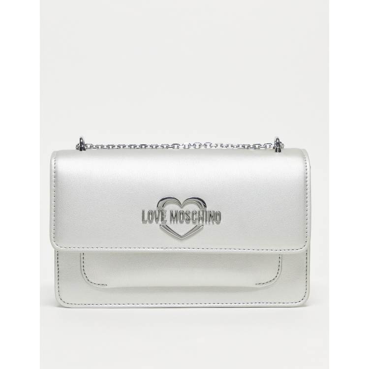 Silver discount moschino bag