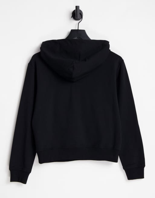 Love Moschino heart logo hooded top in black, 2 of 4