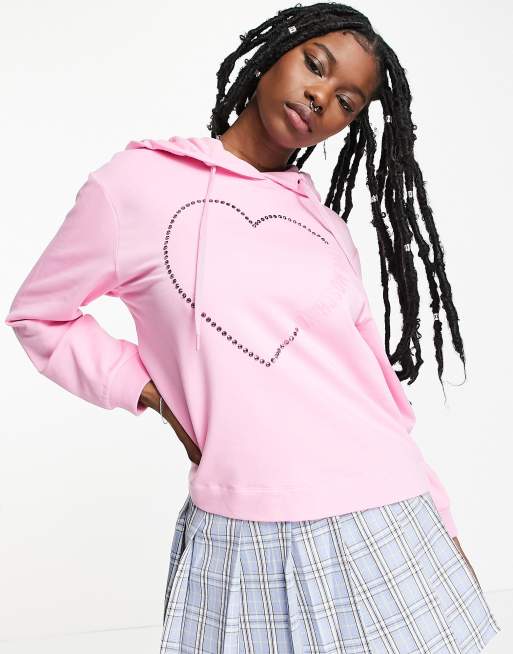 Pink moschino online hoodie