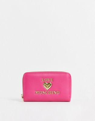 Love Moschino heart logo purse in pink