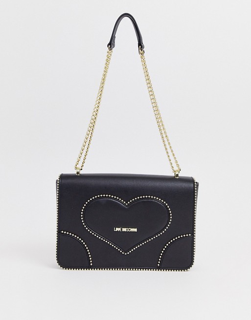 Love Moschino heart logo shoulder bag