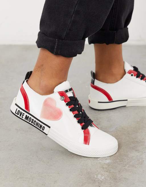 Sneakers with cheap heart logo