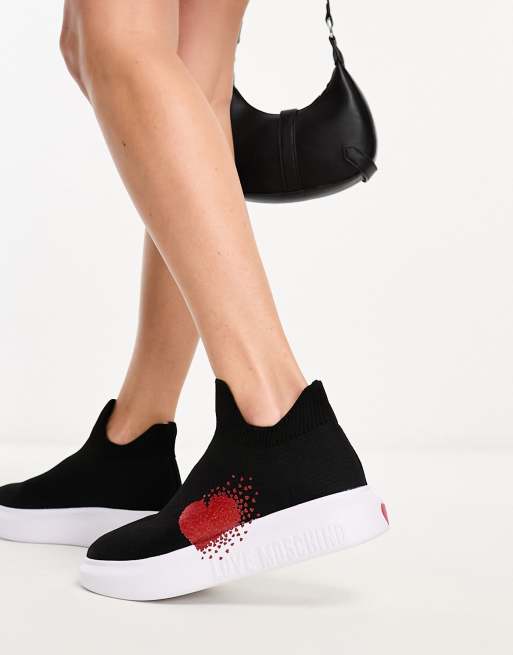 Love moschino logo sales sock trainers