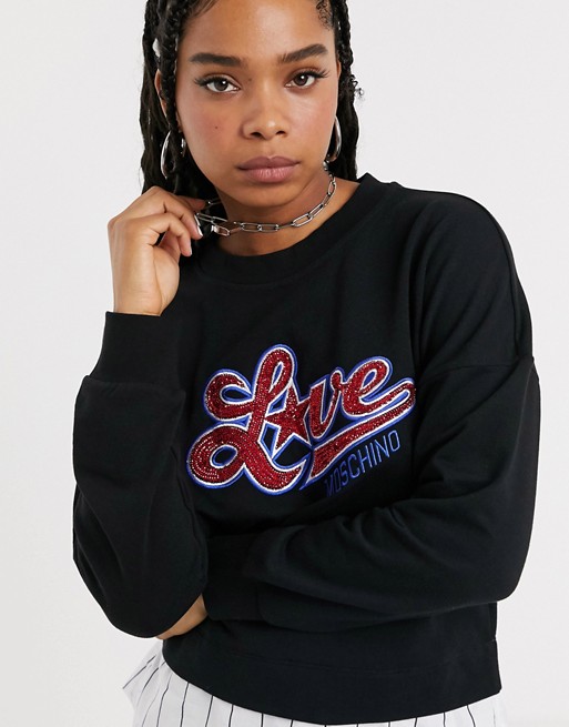 Love Moschino heart logo sweatshirt