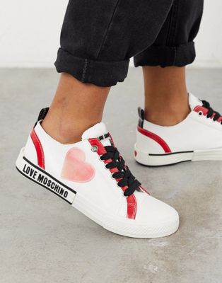 Love Moschino heart logo trainers in 