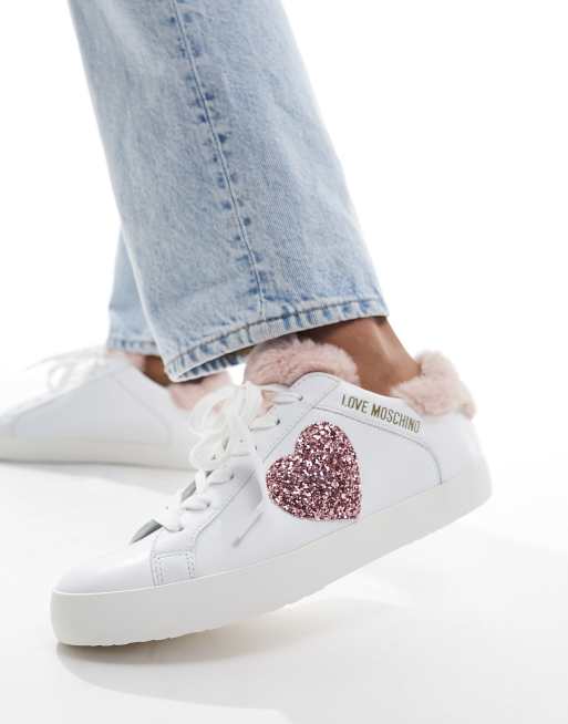 Love on sale Moschino glitter Heart’ trainers size 38