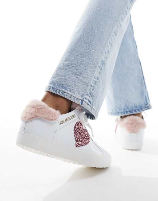 White moschino trainers sales