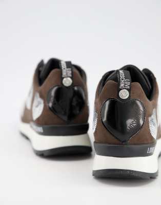 love moschino heart runner trainers