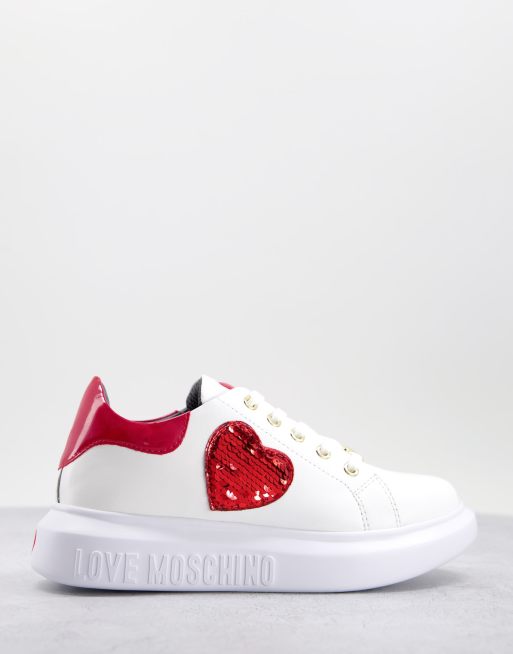 Love moschino store heart sneakers