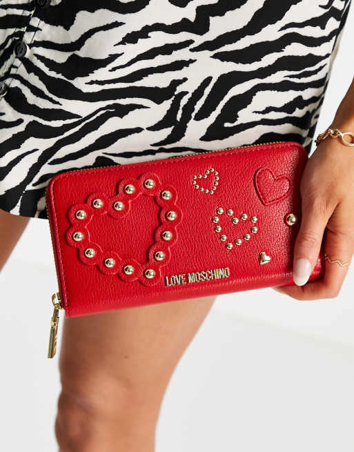 Love moschino discount heart stud purse