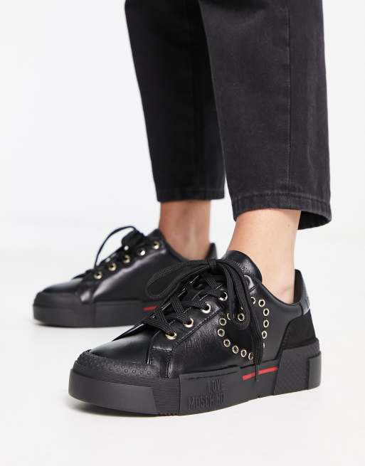 Moschino black hot sale trainers