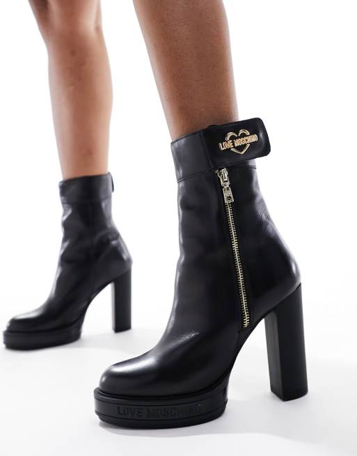 Moschino high store heel boots