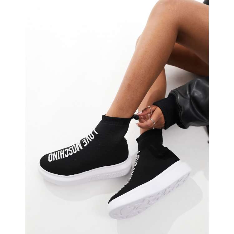 Love Moschino high top sneakers in black