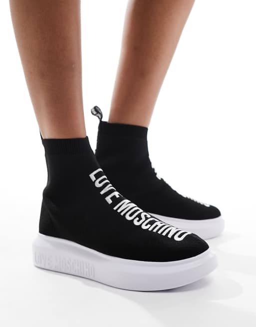 Love moschino embellished discount hi top trainers