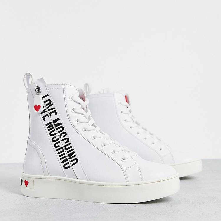 Love Moschino high tops in white | ASOS
