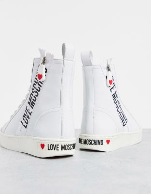 love moschino high top sneakers