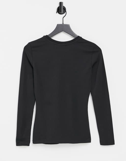 Love Moschino – How Lovely – Svart långärmad topp med logga, 2 av 4
