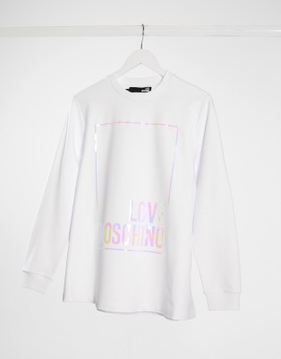 love moschino white sweatshirt