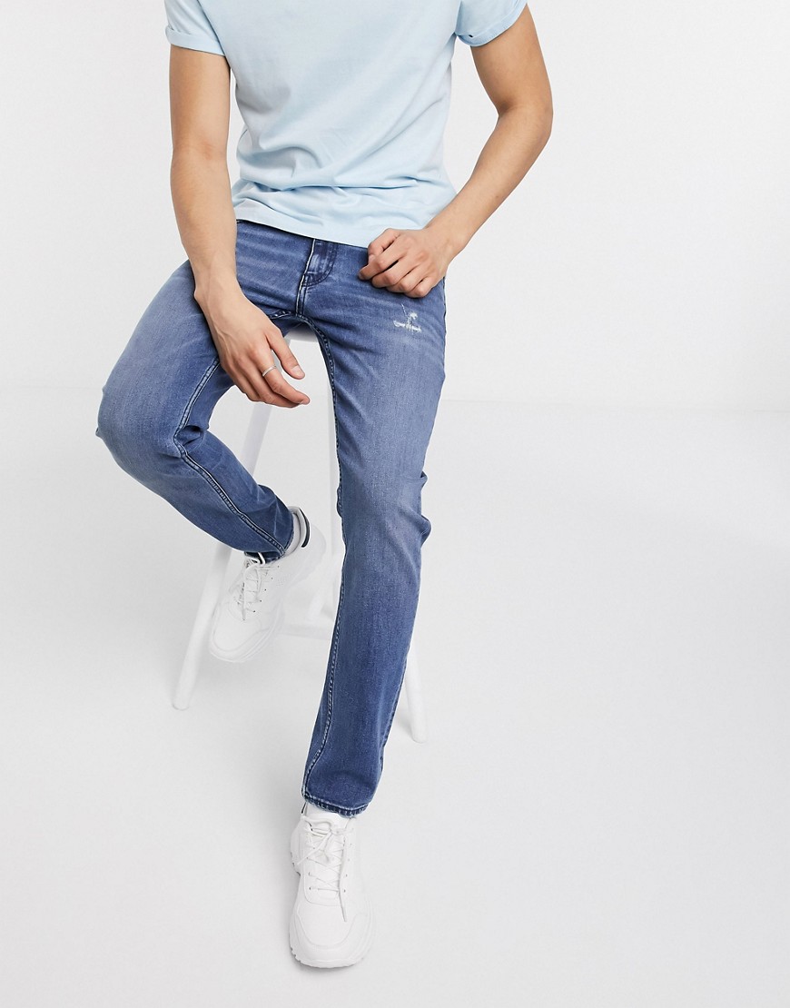 Love Moschino - Jeans skinny con logo-Blu