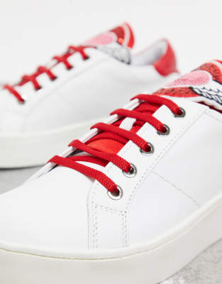 love moschino lace up trainers
