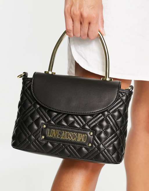 Love Moschino lady crossbody quilted bag in black ASOS