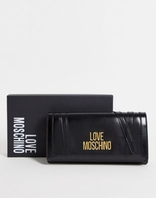 Love Moschino large logo purse in black