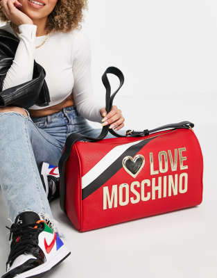 Love Moschino Large Logo Travel Bag In Red ModeSens