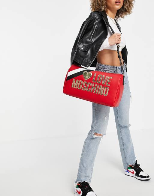 I love moschino discount girls love travel bag