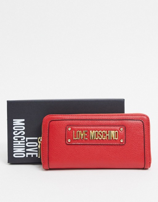 Love Moschino large purse in red