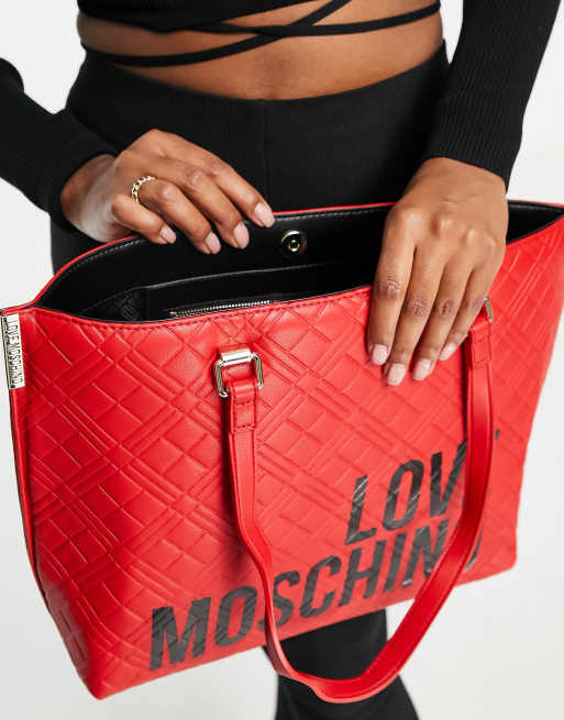 Love moschino large discount quilted shopper bag