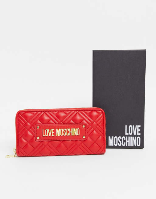 Portafoglio love deals moschino rosso