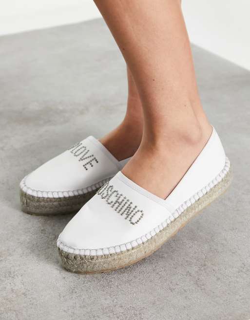 Love moschino store espadrilles white