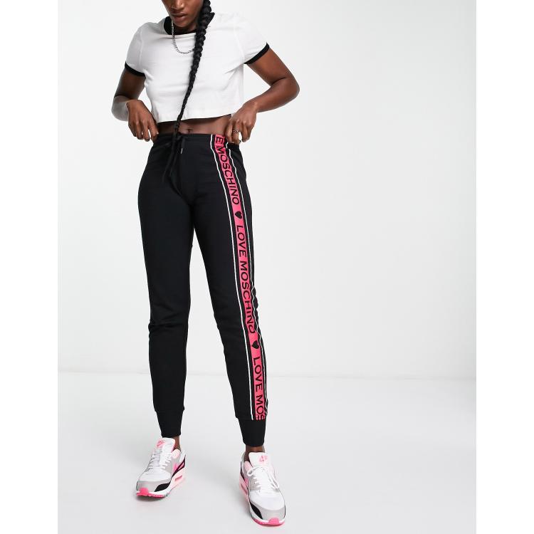 Love Moschino leg side logo joggers in black ASOS